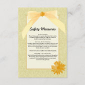 Maßnahmen zur Sicherheit von Hochzeiten mit Gelbfl Begleitkarte (Vorderseite)