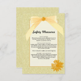 Maßnahmen zur Sicherheit von Hochzeiten mit Gelbfl Begleitkarte