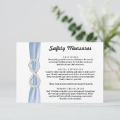 Maßnahmen zur Unendlichkeit von Diamanten mit blau Begleitkarte (Stehend Vorderseite)