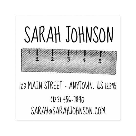 Maßstab für den Tanzschullehrer Gummistempel (Prägung)