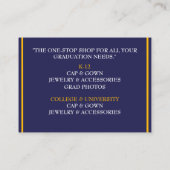 Maßstab für Navy & Yellow-Farbabstufungen im Einze Visitenkarte (Rückseite)