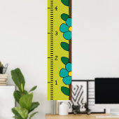 Maßstab für weibliches Wachstum | Mein Wachstum Poster (Heimbüro)