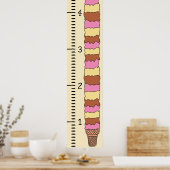 Maßstab für weibliches Wachstum | Meine Wachstumst Poster (Küche)