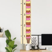 Maßstab für weibliches Wachstum | Meine Wachstumst Poster (Heimbüro)