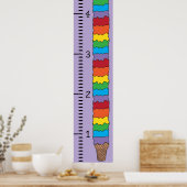 Maßstab für weibliches Wachstum | Meine Wachstumst Poster (Küche)