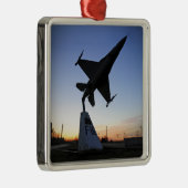 Maßstabsmodell eines F-16 C-Kampffalken Ornament Aus Metall (Rechts)