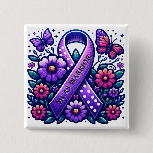 Mast Cell Activation Syndrome MCAS Warrior Button (Vorderseite)