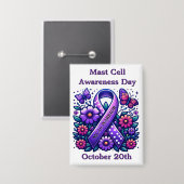 Mast Cell Activation Syndrome MCAS Warrior Button (Vorderseite/Rückseite)