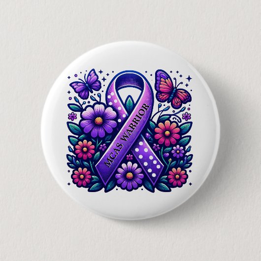 Mast Cell Activation Syndrome MCAS Warrior Button (Vorderseite)