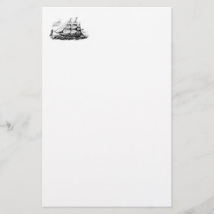 Masted Ship Stationary Briefpapier