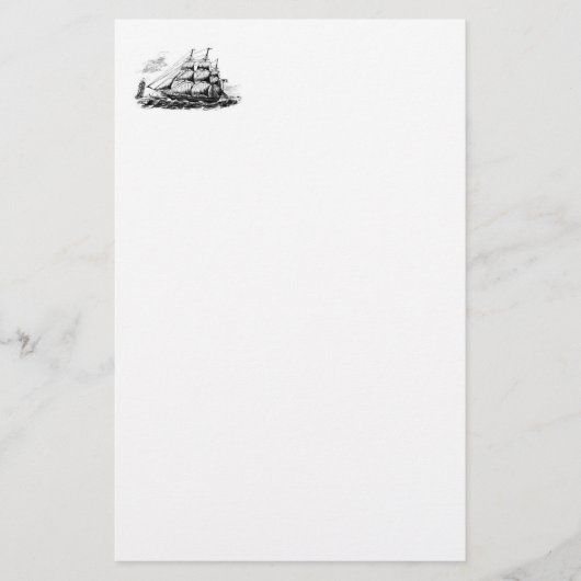 Masted Ship Stationary Briefpapier (Vorderseite)