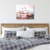 "Masted Ships at Sunset" Leinwanddruck (Insitu (Schlafzimmer))