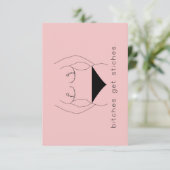 Mastektomie-Karte Einladung (Stehend Vorderseite)