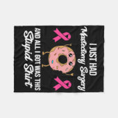 Mastektomie Operation Meme Fun Breast Cancer Aware Fleecedecke (Vorderseite (Horizontal))