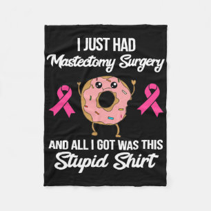 Mastektomie Operation Meme Fun Breast Cancer Aware Fleecedecke