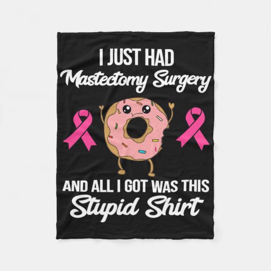 Mastektomie Operation Meme Fun Breast Cancer Aware Fleecedecke (Vorderseite)