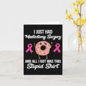 Mastektomie Operation Meme Fun Breast Cancer Aware Karte (Gelbe Blume)