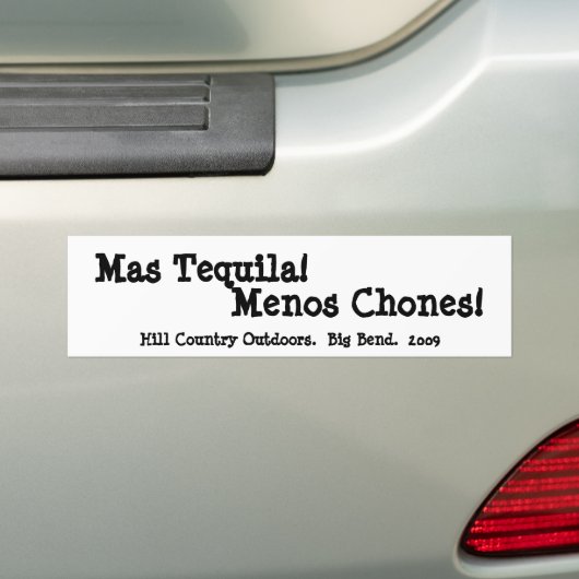 MasTequila Menos Chones Autoaufkleber (Auf Auto)