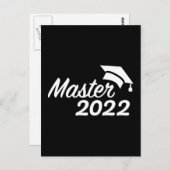 Master 2022 Abschluss Postkarte (Vorne/Hinten)