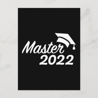 Master 2022 Abschluss Postkarte