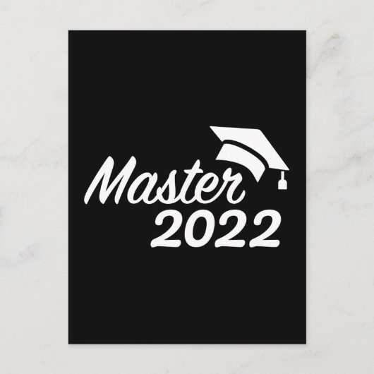 Master 2022 Abschluss Postkarte (Vorderseite)