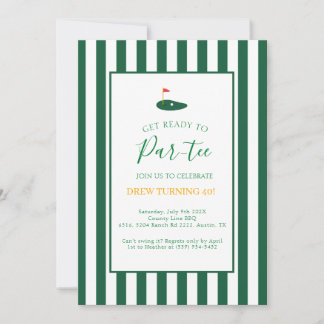 Master 40th Birthday Adult Green Birthday Einladung