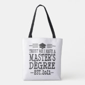 Master-Abschluss 2021 Abschluss Geschenk MSW MBA M Tasche (Rückseite)