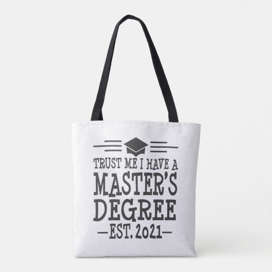 Master-Abschluss 2021 Abschluss Geschenk MSW MBA M Tasche (Rückseite)