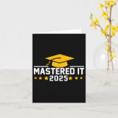 Master-Abschluss-Abschluss 2025 1 Karte (Gelbe Blume)