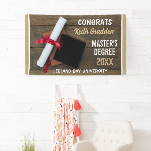 Master-Abschluss! Glückwunschs Grad CUSTOM Banner (Insitu)