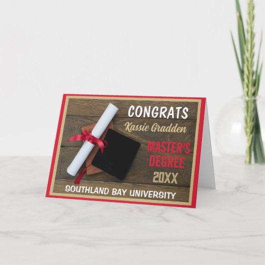 Master-Abschluss! Glückwunschs Grad CUSTOM Karte (Vorderseite)