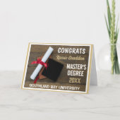 Master-Abschluss! Glückwunschs Grad CUSTOM Karte (Vorderseite)