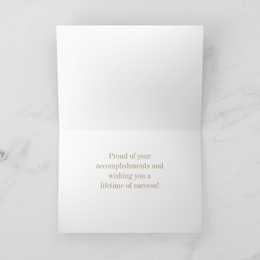 Master-Abschluss! Glückwunschs Grad CUSTOM Karte (Innenseite)