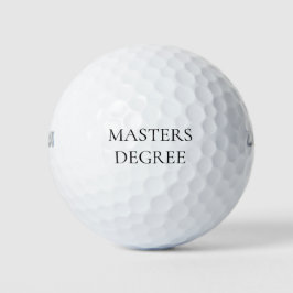 Master-Abschluss Golfball