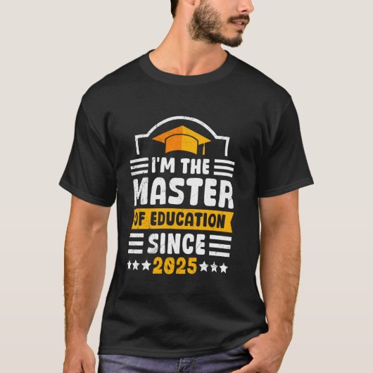 Master-Abschluss ICH BIN MASTER DER BILDUNG SEIT T-Shirt (Vorderseite)