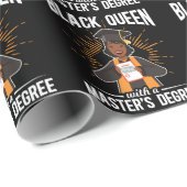 Master-Abschluss in Black Queen Abschluss Geschenkpapier (Rolleneckpunkt)