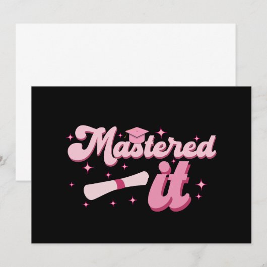 Master-Abschluss-MBA-Abschluss Ankündigung (Vorne/Hinten)