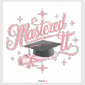 Master-Abschluss-MBA-Abschluss Aufkleber (Blatt)