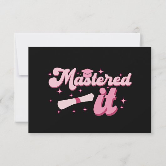 Master-Abschluss-MBA-Abschluss Dankeskarte (Vorderseite)