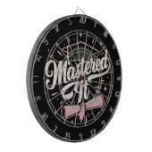 Master-Abschluss-MBA-Abschluss Dartscheibe (Vorderseite Links)