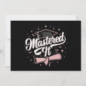 Master-Abschluss-MBA-Abschluss Einladung (Vorderseite)