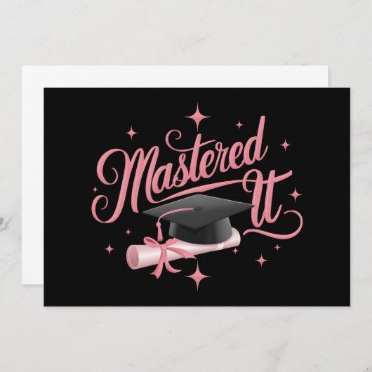 Master-Abschluss-MBA-Abschluss Einladung (Vorne/Hinten)