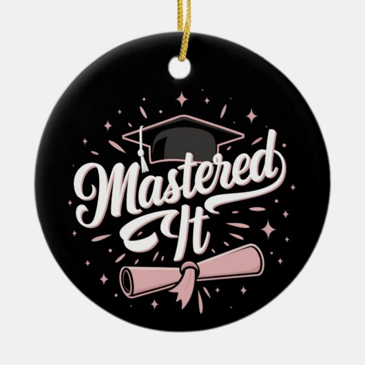 Master-Abschluss-MBA-Abschluss Keramik Ornament (Vorne)