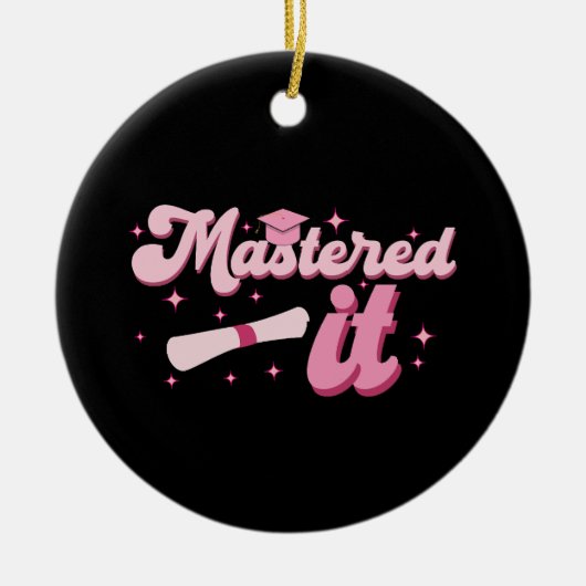 Master-Abschluss-MBA-Abschluss Keramik Ornament (Vorne)