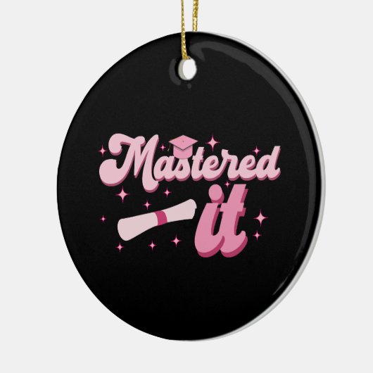 Master-Abschluss-MBA-Abschluss Keramik Ornament (Links)