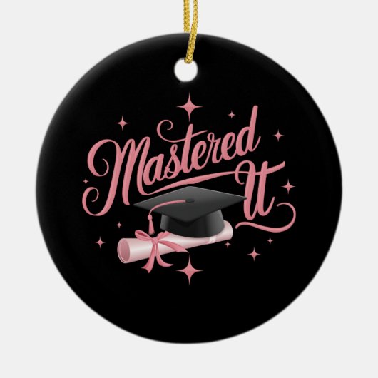 Master-Abschluss-MBA-Abschluss Keramik Ornament (Vorne)