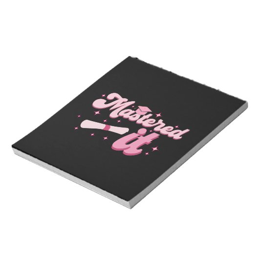 Master-Abschluss-MBA-Abschluss Notizblock (Rotiert)