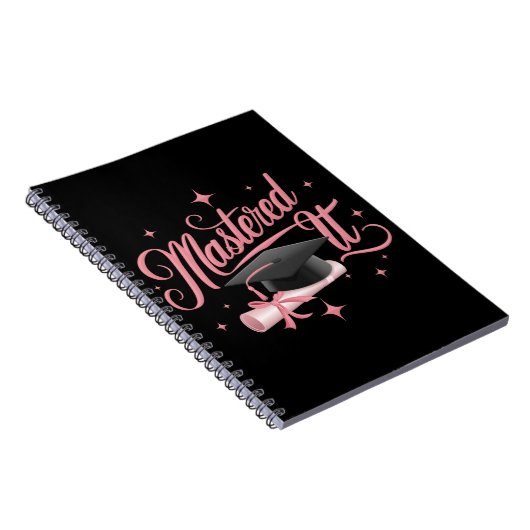 Master-Abschluss-MBA-Abschluss Notizblock (Rechte Seite)