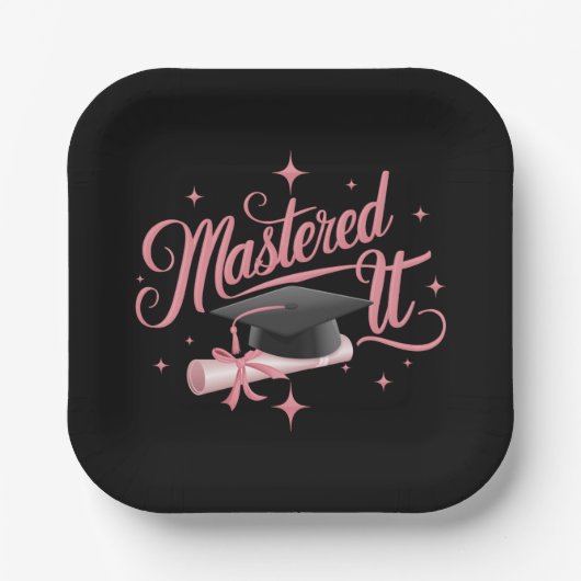 Master-Abschluss-MBA-Abschluss Pappteller (Vorderseite)