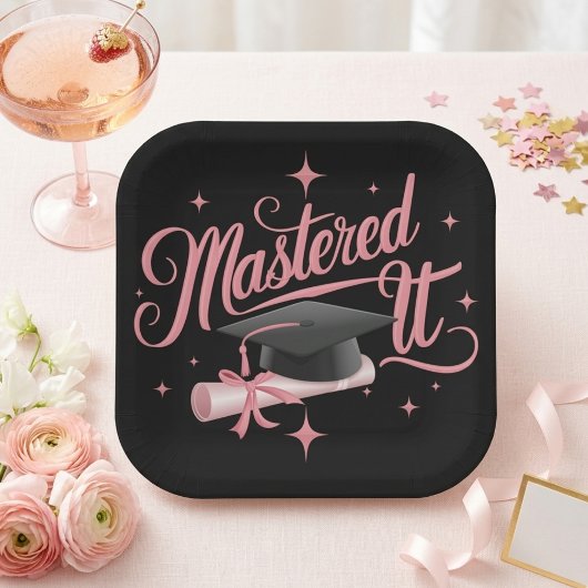 Master-Abschluss-MBA-Abschluss Pappteller
